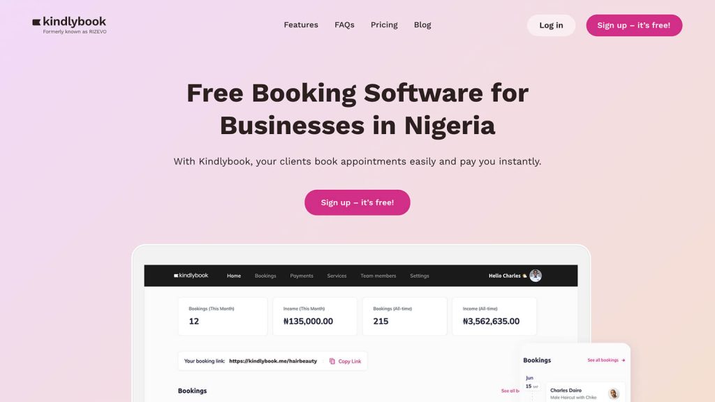 Booking software – Kindlybook