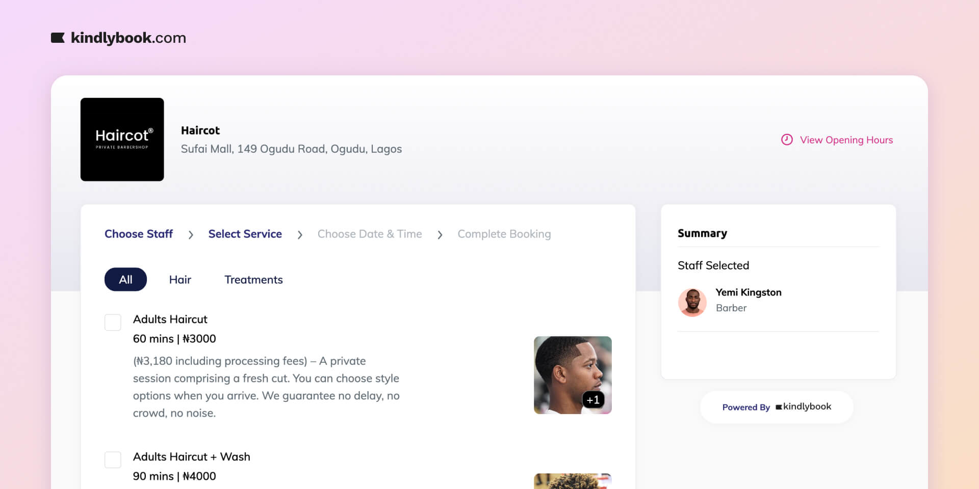 How to create a booking page on Kindlybook