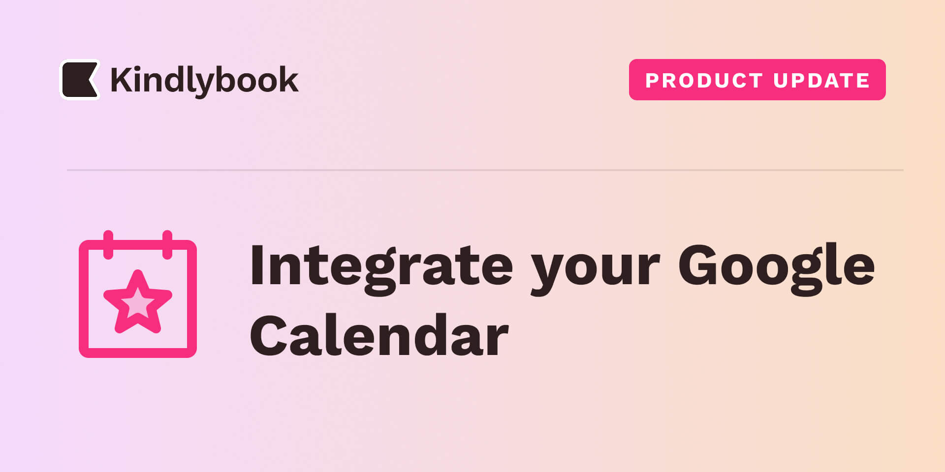 Integrate Google calendar on Kindlybook