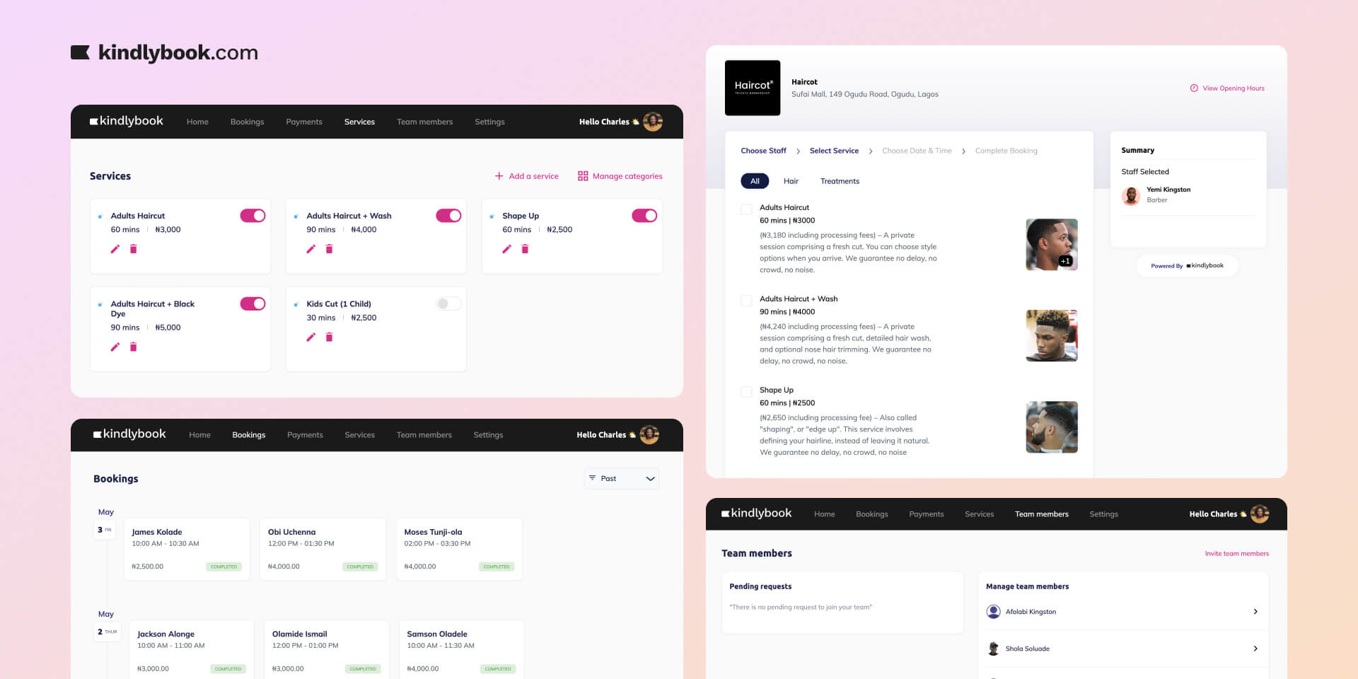 Kindlybook features businesses need
